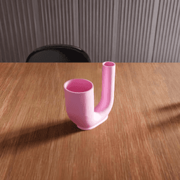 U-Shape Dual-Chamber Vase 3d model