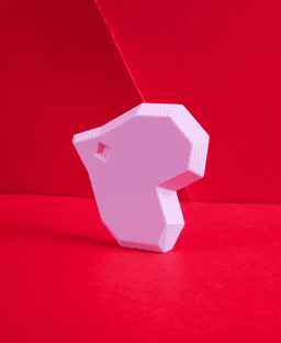 Luvdisc Low Poly Pokemon 3d model