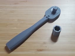Self-Orienting Ratchet Socket Wrench 3d model