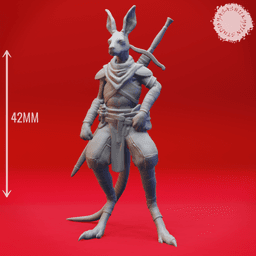 Roo-folk Scout - Tabletop Miniature (Pre-Supported) 3d model