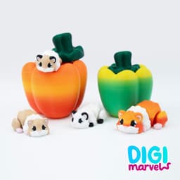 Hamster Flexi + Keychain 3d model