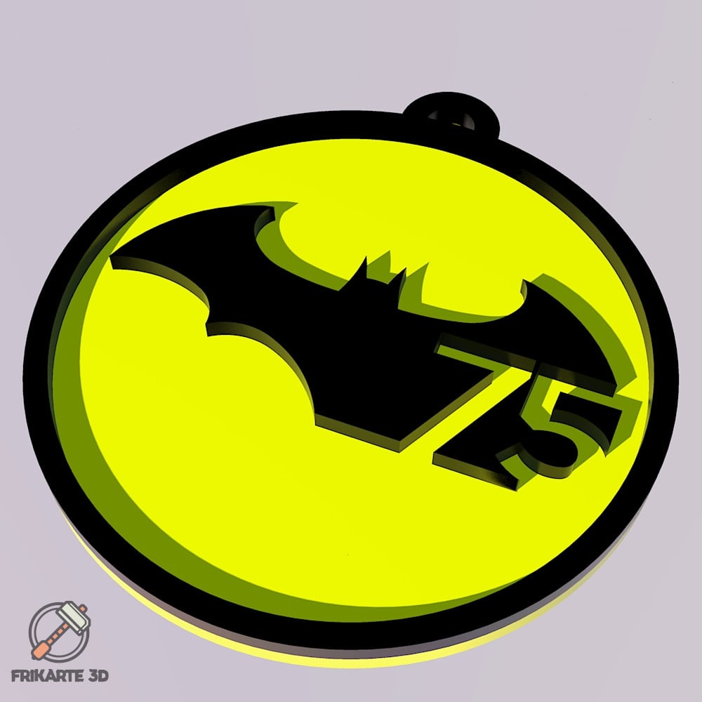 Batman 75th Anniversary Keychain 3d model