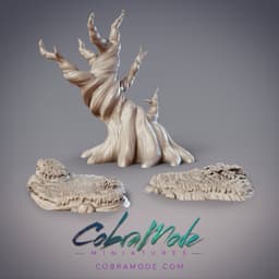 Grassy Knoll and Gnarled Tree Scatter Terrain Pack 3d model