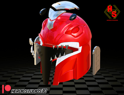 Red Mando Helmet 3d model