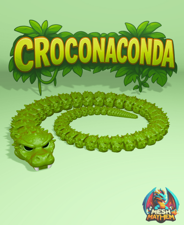 Croconaconda Articulated Serpent 3d model