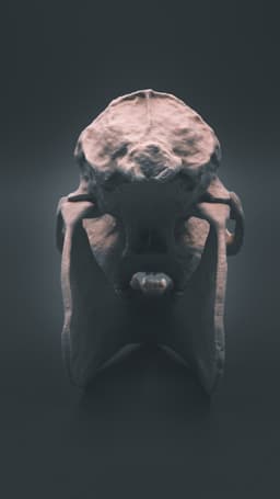 Howler Monkey Skull (Pre Supported) 3d model