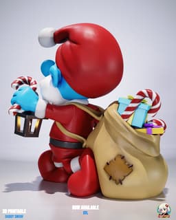 Papa Smurf_MERRY CHRISTMAS Chibi - Premium Collectible 3d model