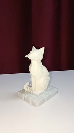 Stone statue of a cat 3d model