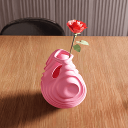 Ribbed Basket Handle Vase / Storage 3d model