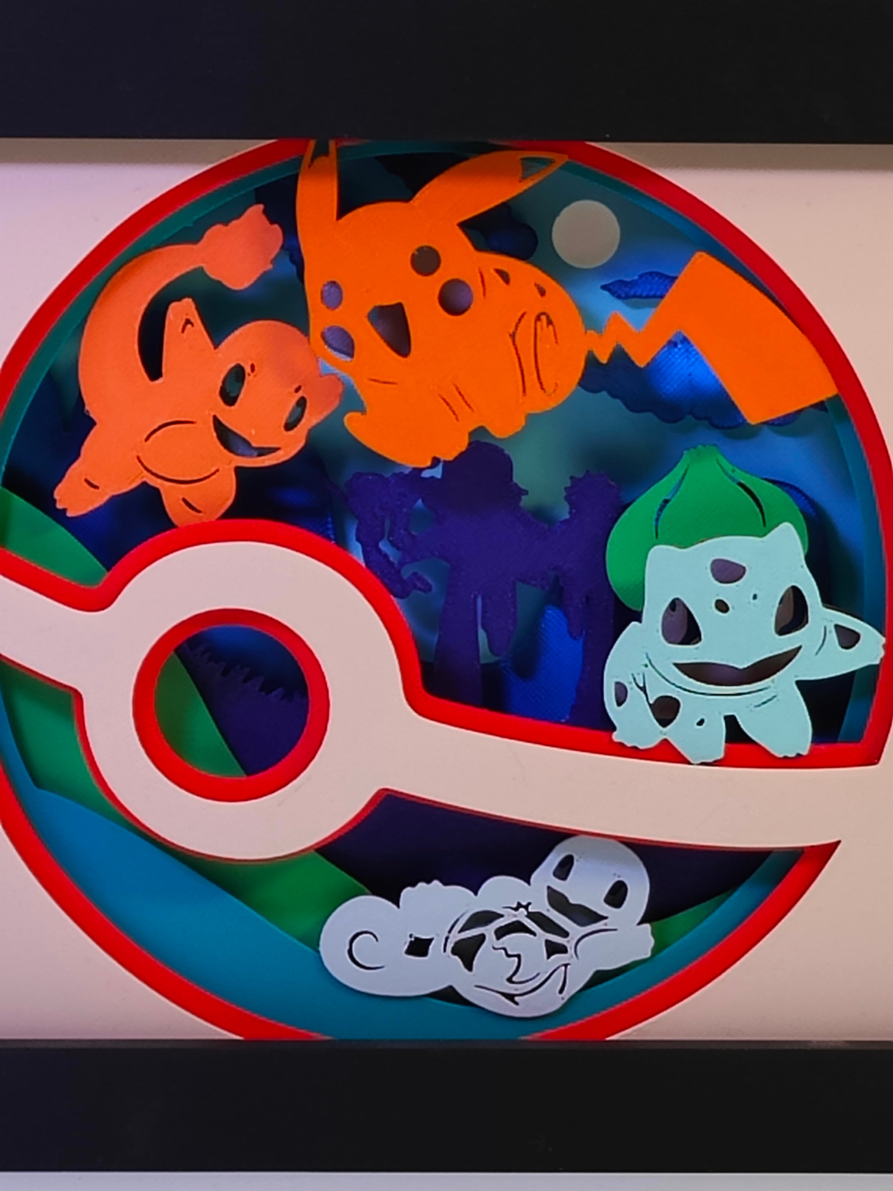 Pokémon Starter Tribute Shadow Box 3d model