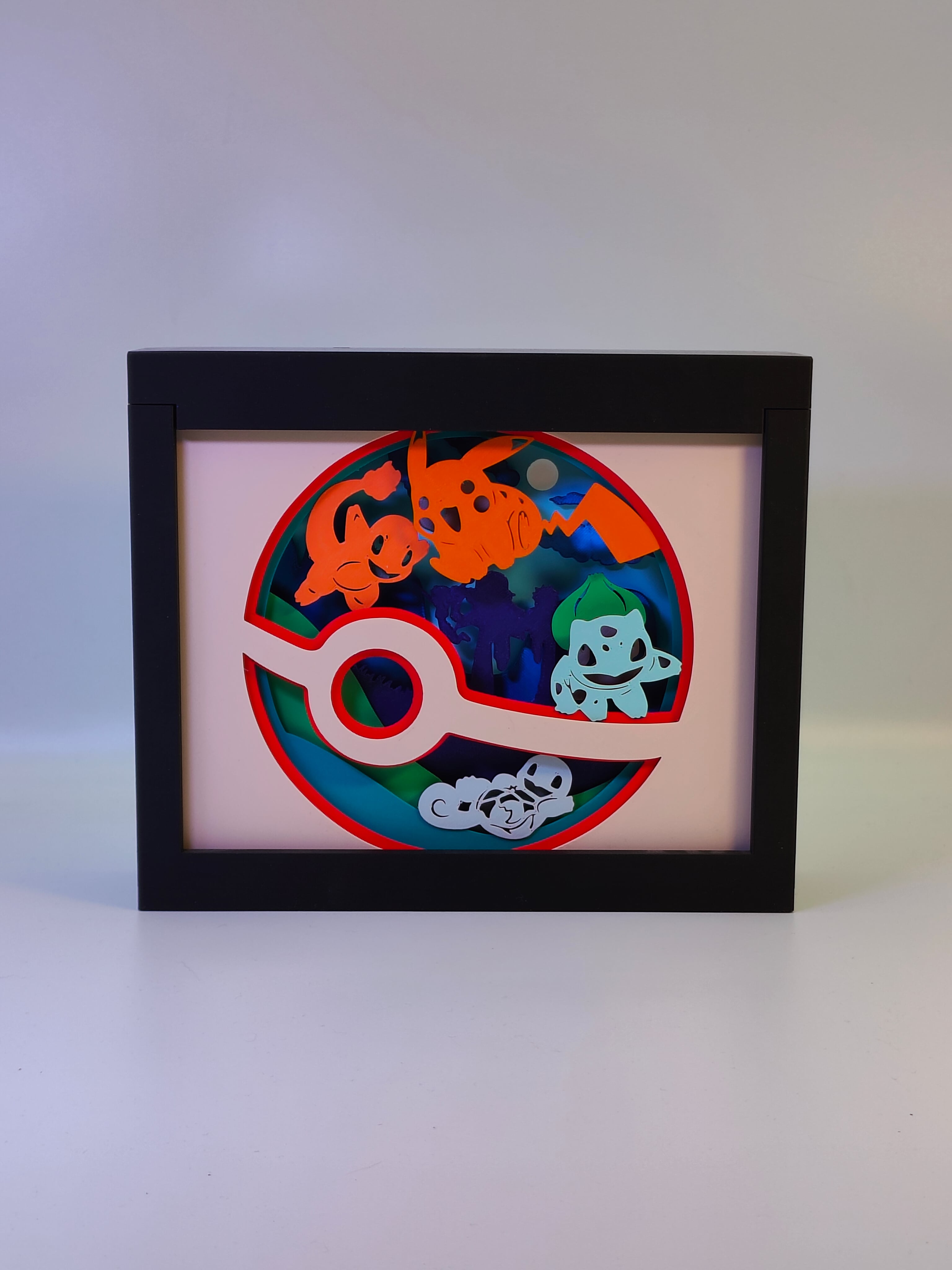 Pokémon Starter Tribute Shadow Box 3d model