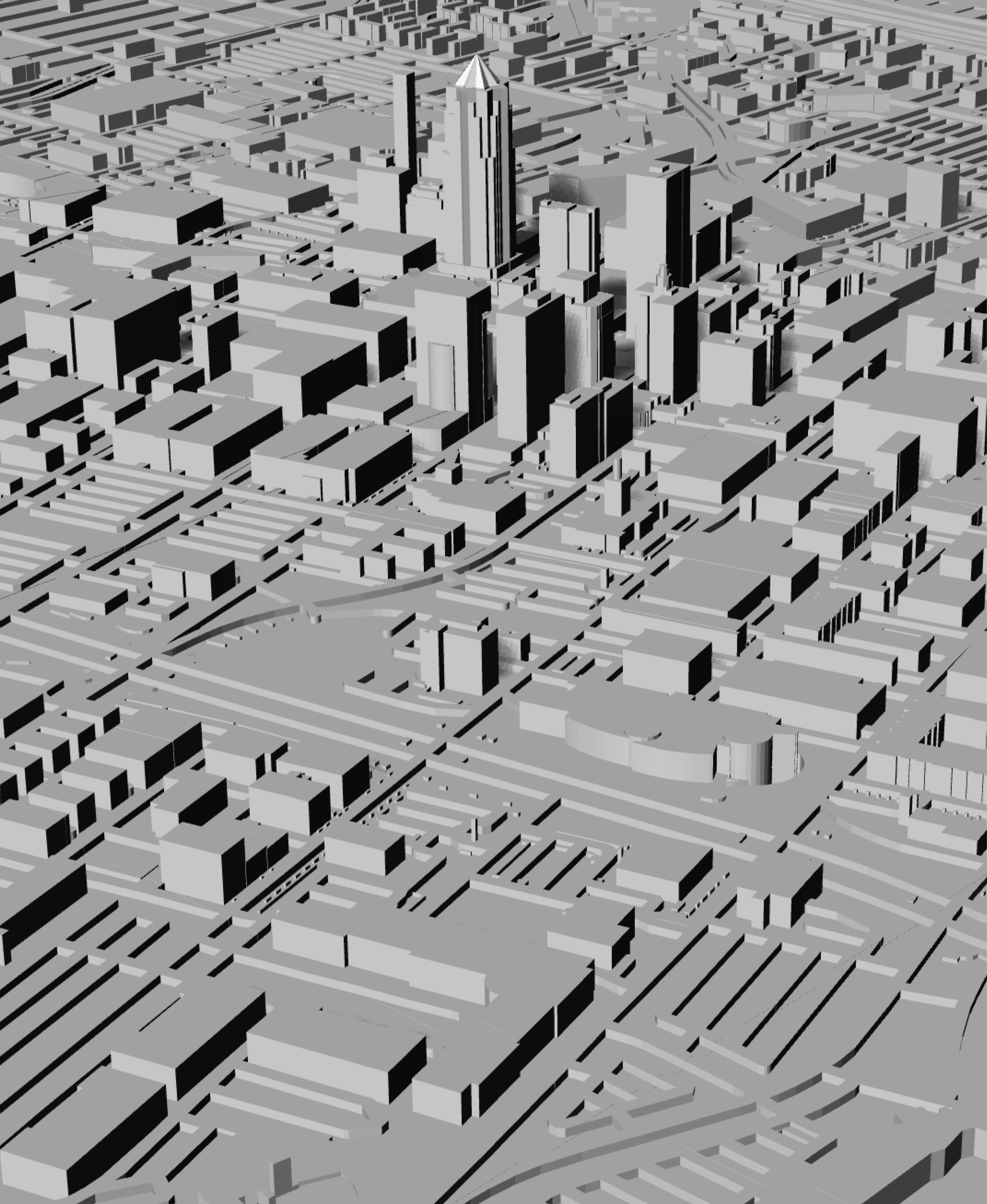 DES MOINES, Skyline 3D map 3d model