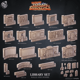 Library Set (Pre-Supported) 3d model