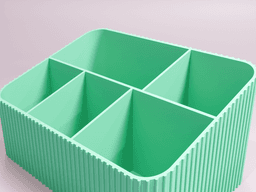 Modern Ribbed Desk Organizer 3d model