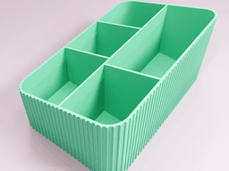 Modern Ribbed Desk Organizer 3d model