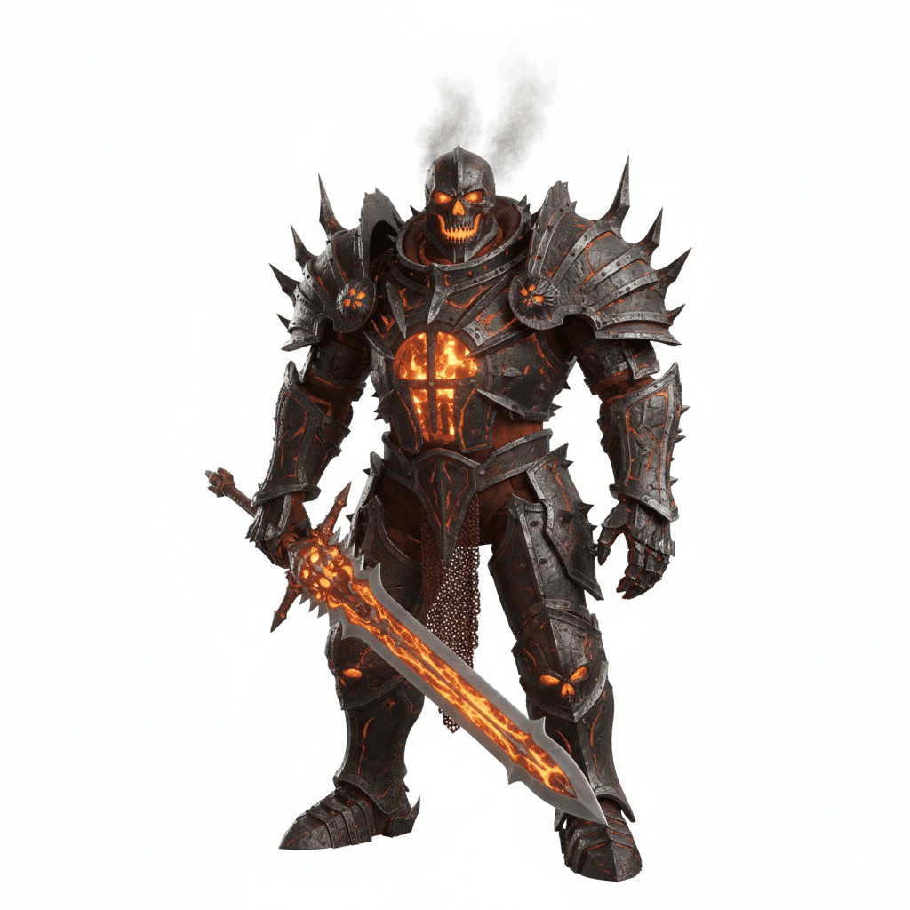 Skull Furnace Infernal Knight Warrior 3d model
