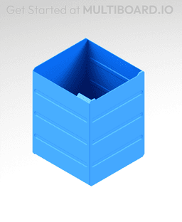 3x4x3 LU - MultiBin Simple Drawer 3d model