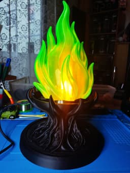 Arcane Flame Lamp – Printable LED Fantasy Light 3d model