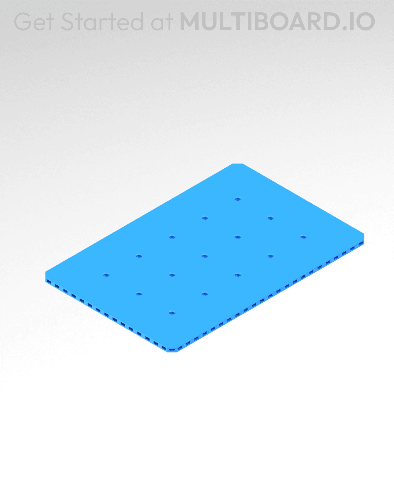 8x12 MU - Small Thread LU - MultiBoard Plate 3d model