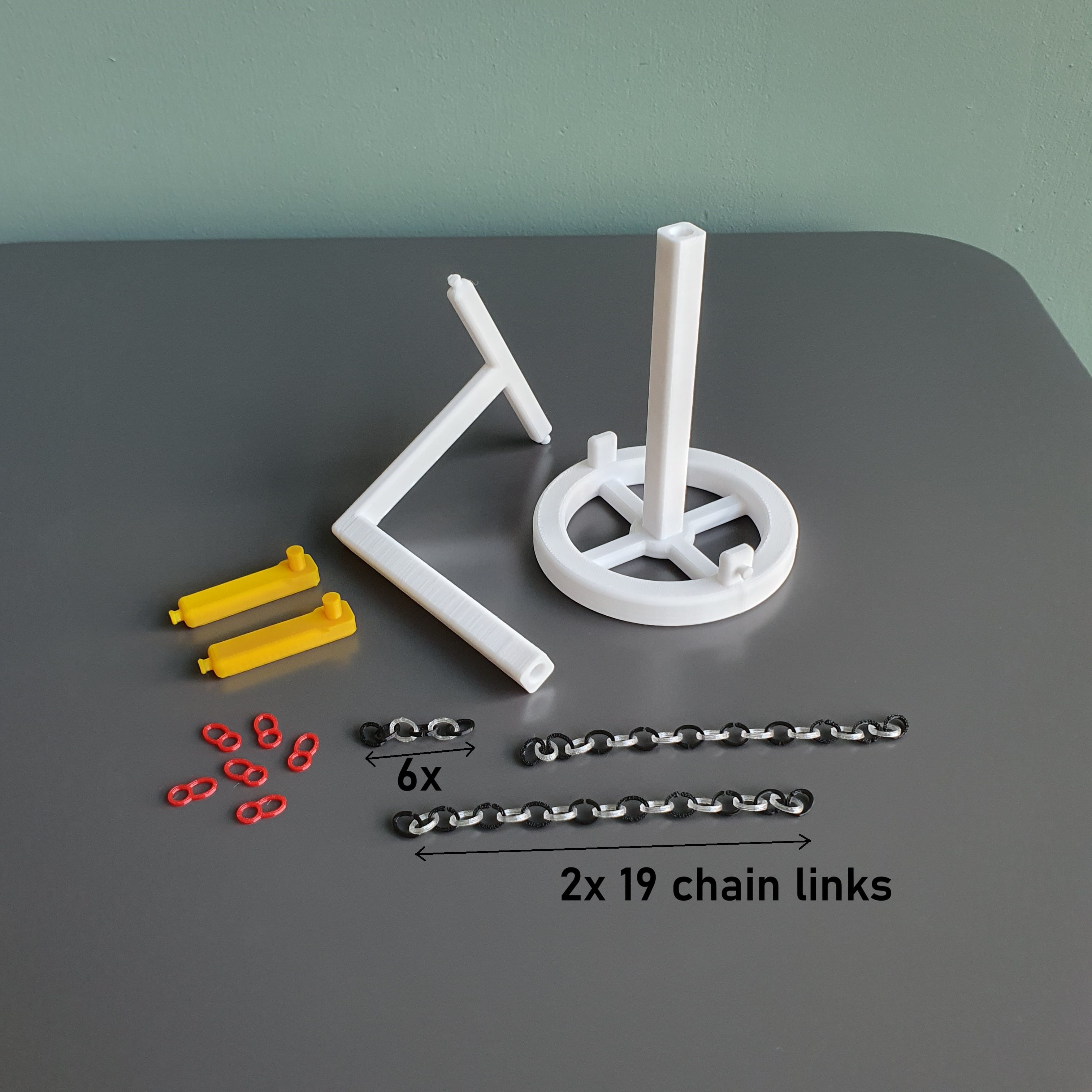 Tensegrity Structure with 3 Chains 3d model