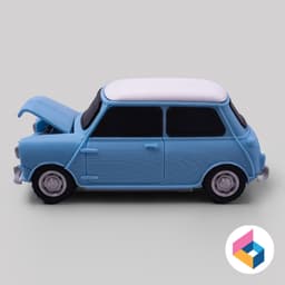 Foldable Morris Mini Cooper MK I 3d model