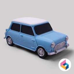 Foldable Morris Mini Cooper MK I 3d model