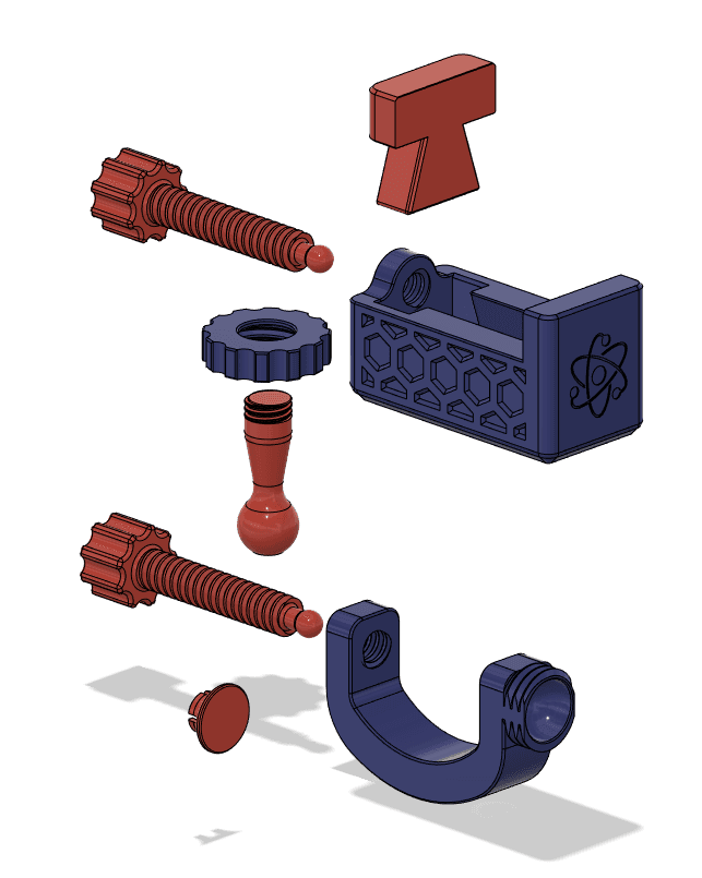 Atomic Vise - 100% Printable Desk Mount Vise 3d model
