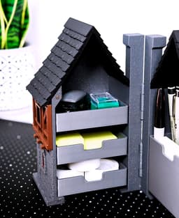 Medieval House - Foldable Desk Organizer 3d model