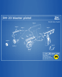 DH-23 Blaster - Star Wars 3d model