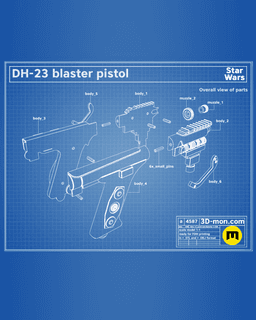 DH-23 Blaster - Star Wars 3d model