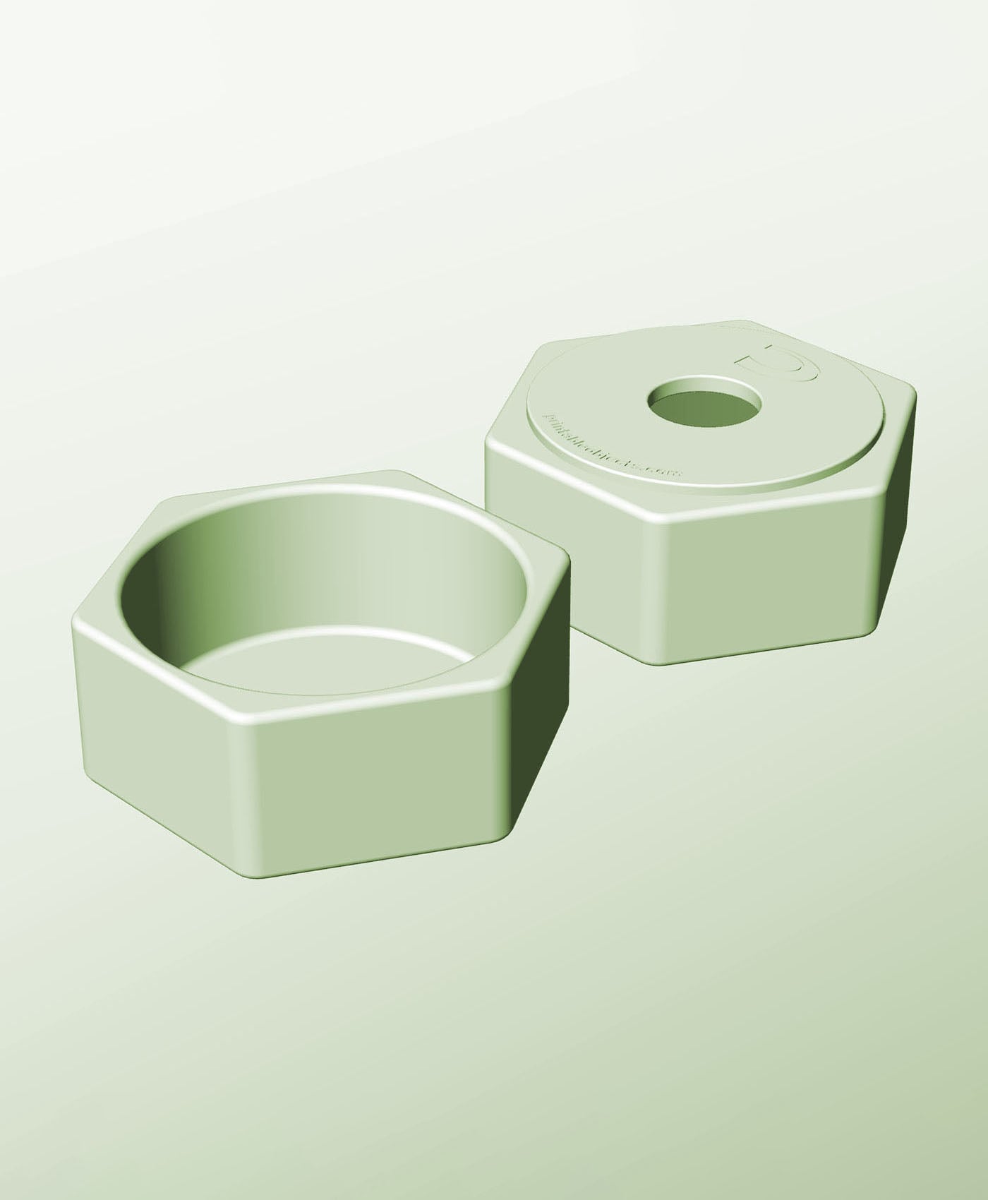 CH128-60-P Modular Stacking pierced container for home decor 3d model