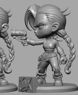 Jinx Chibi STL Figure 3d model