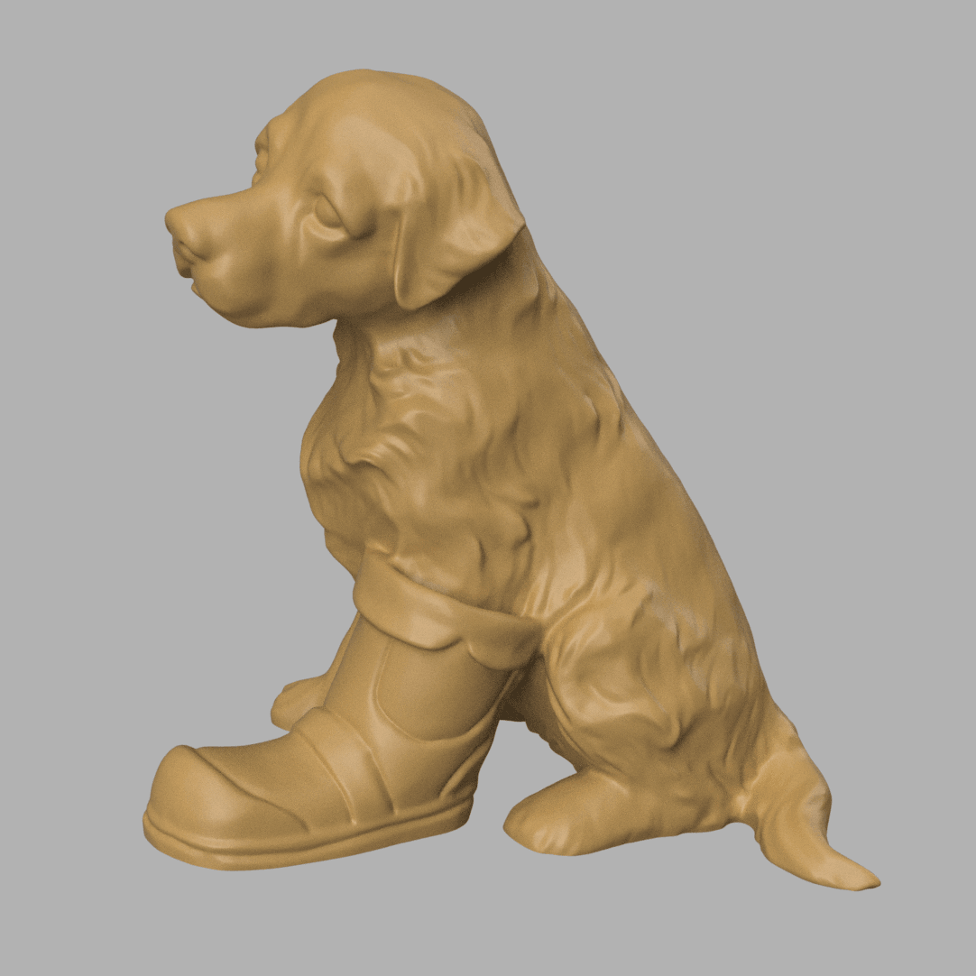 labrador with boot 3d model