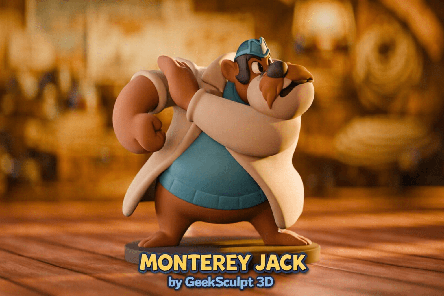 Rescue Rangers Monterey Jack Cartoon Figurine 3d model