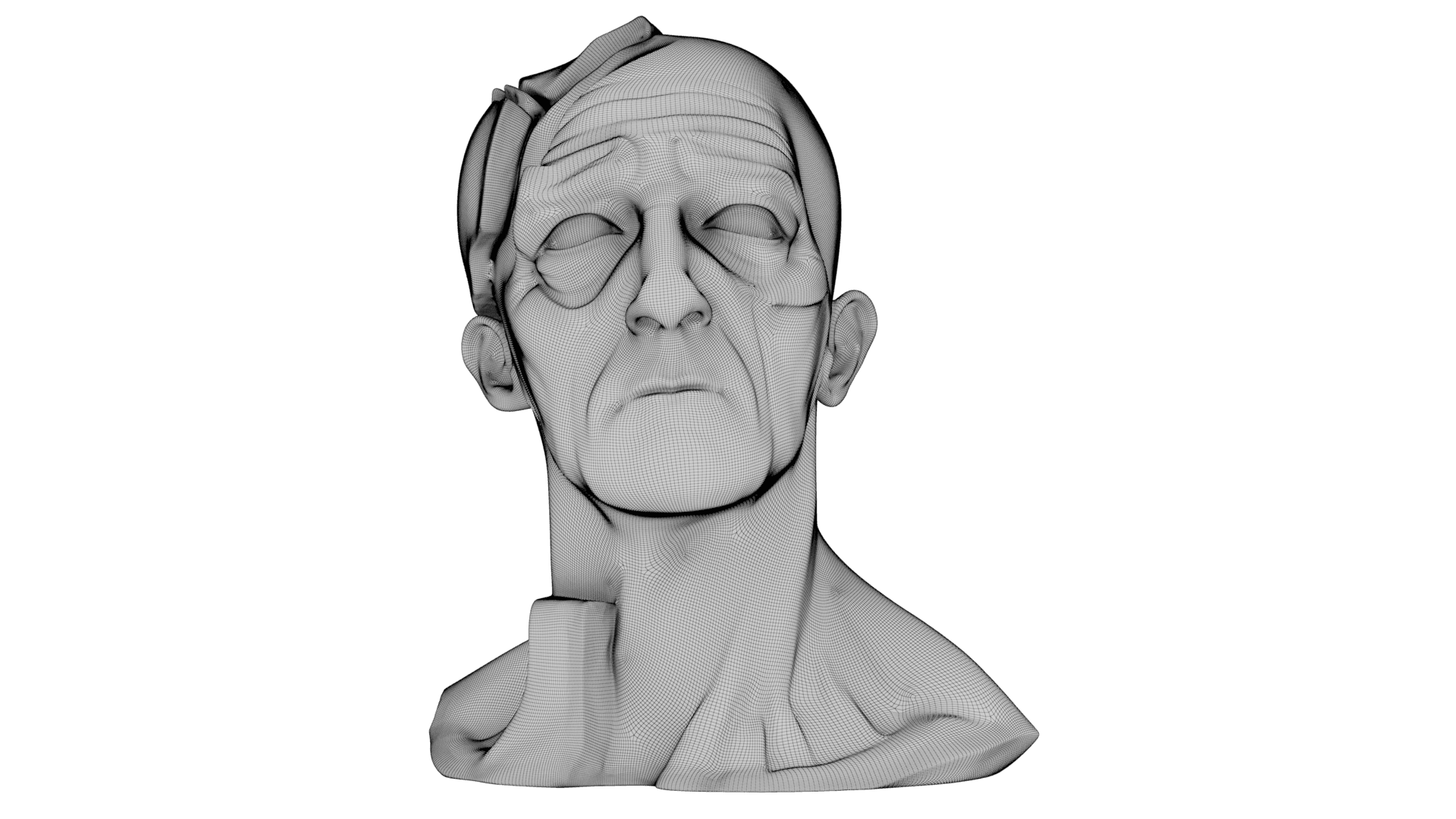 Kintsugi Portrait 3d model