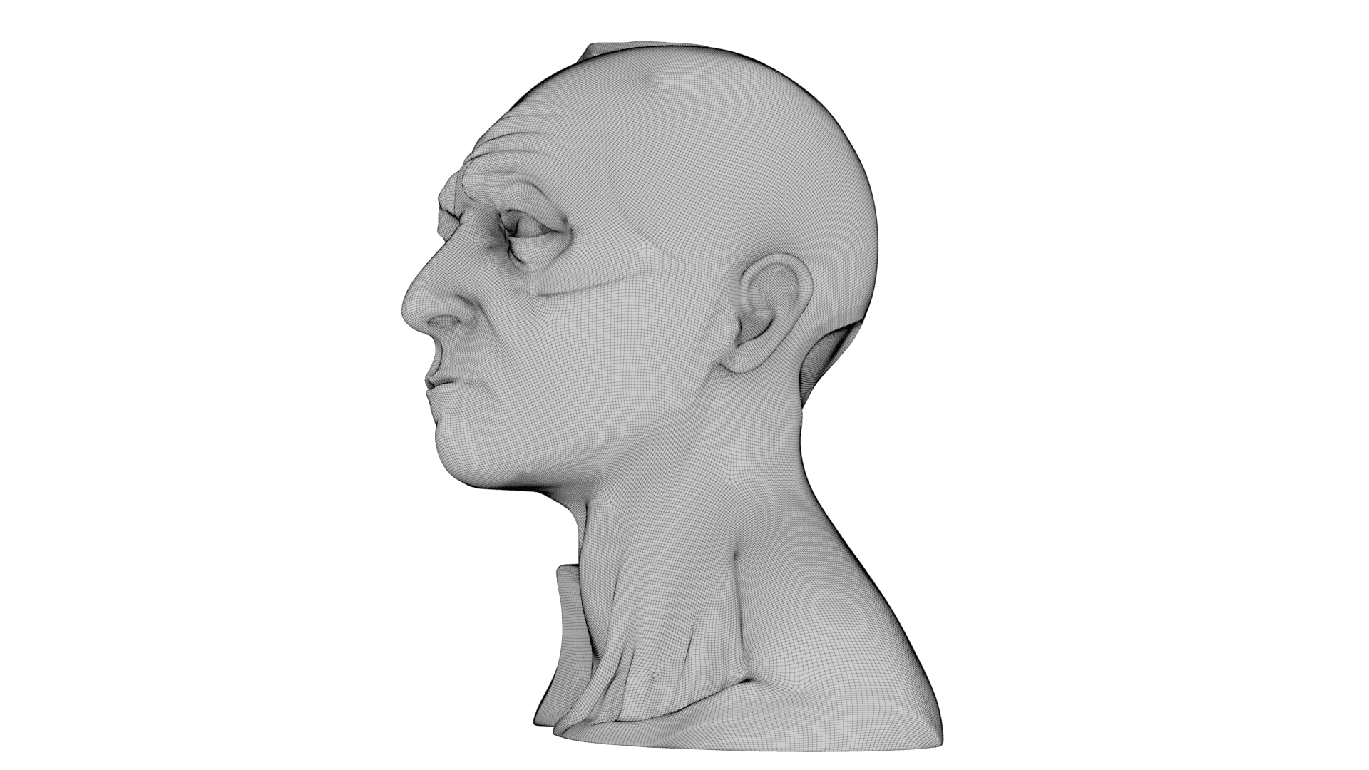 Kintsugi Portrait 3d model