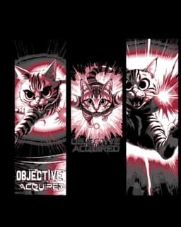 Target acquired and the cat attack begins - Set of bookmarks 3d model