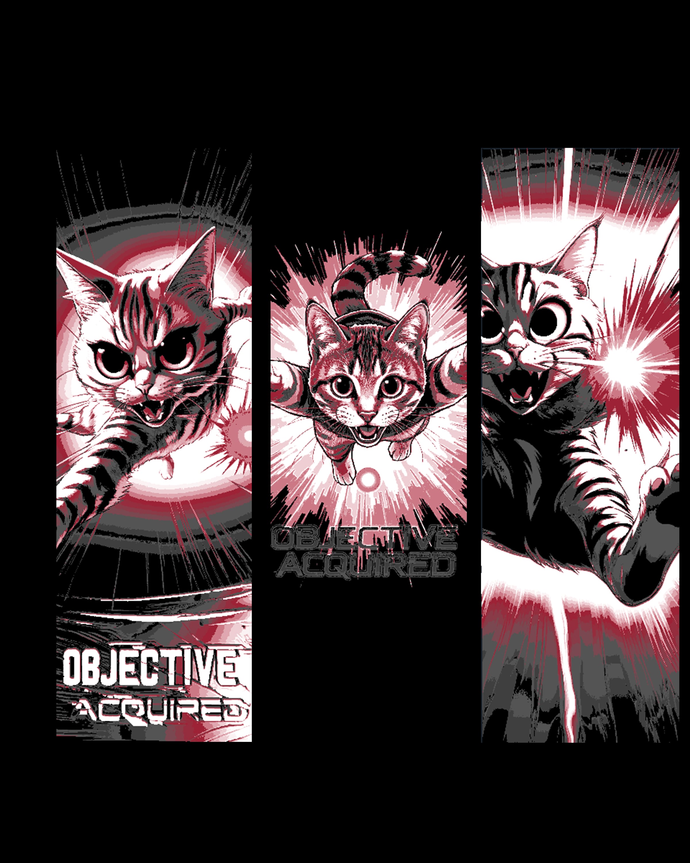 Target acquired and the cat attack begins - Set of bookmarks 3d model