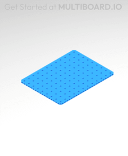 12x9 MU - Small Thread Offset MU - MultiBoard Plate 3d model