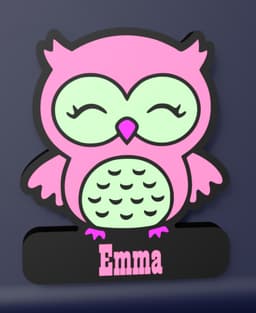 Cute Owl – LED Strip compatible 3d model