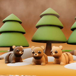 Flexi Baby Bear 3d model