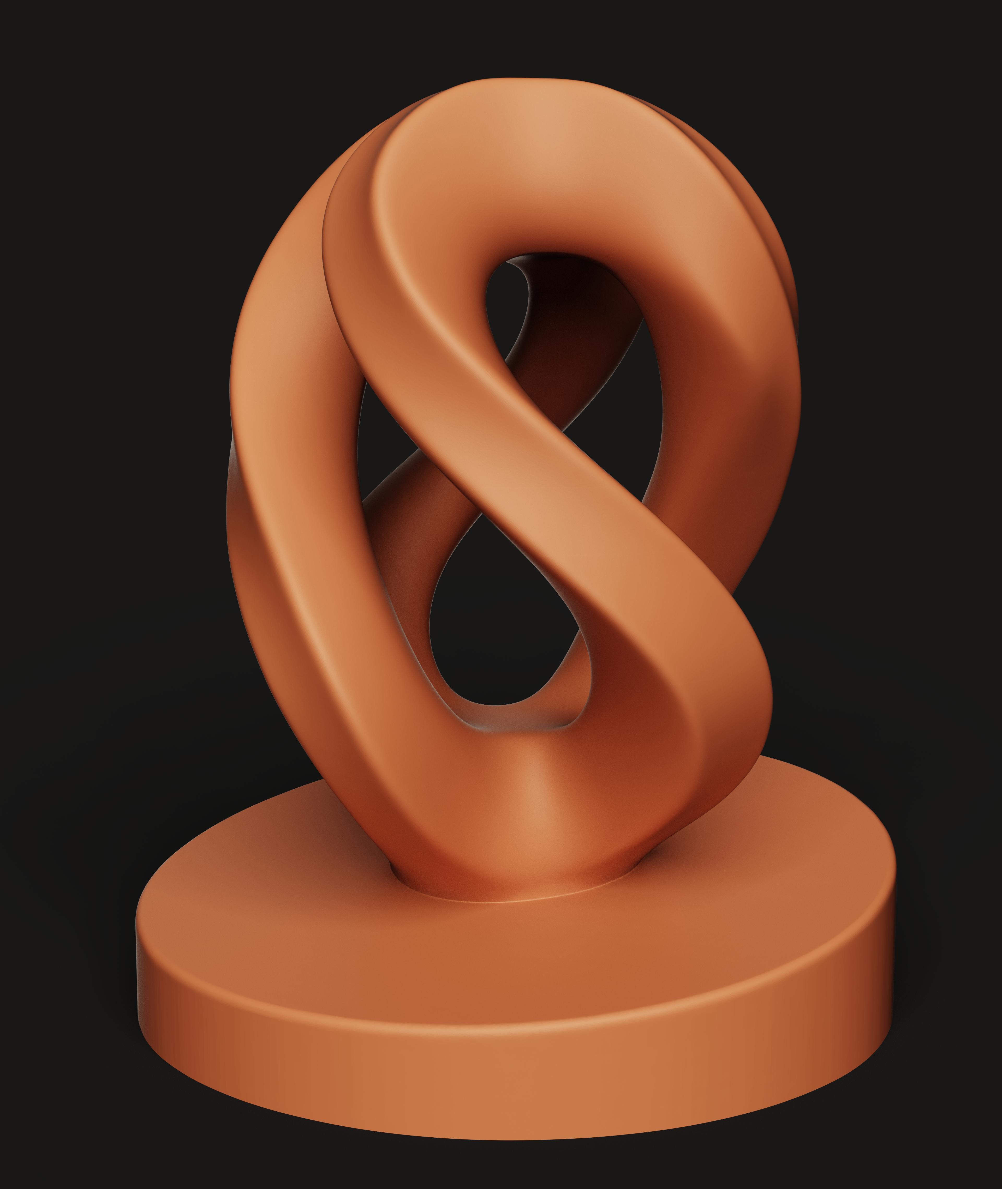 Infinity Loop Sculpture | Modern Geometric Decor 3d model