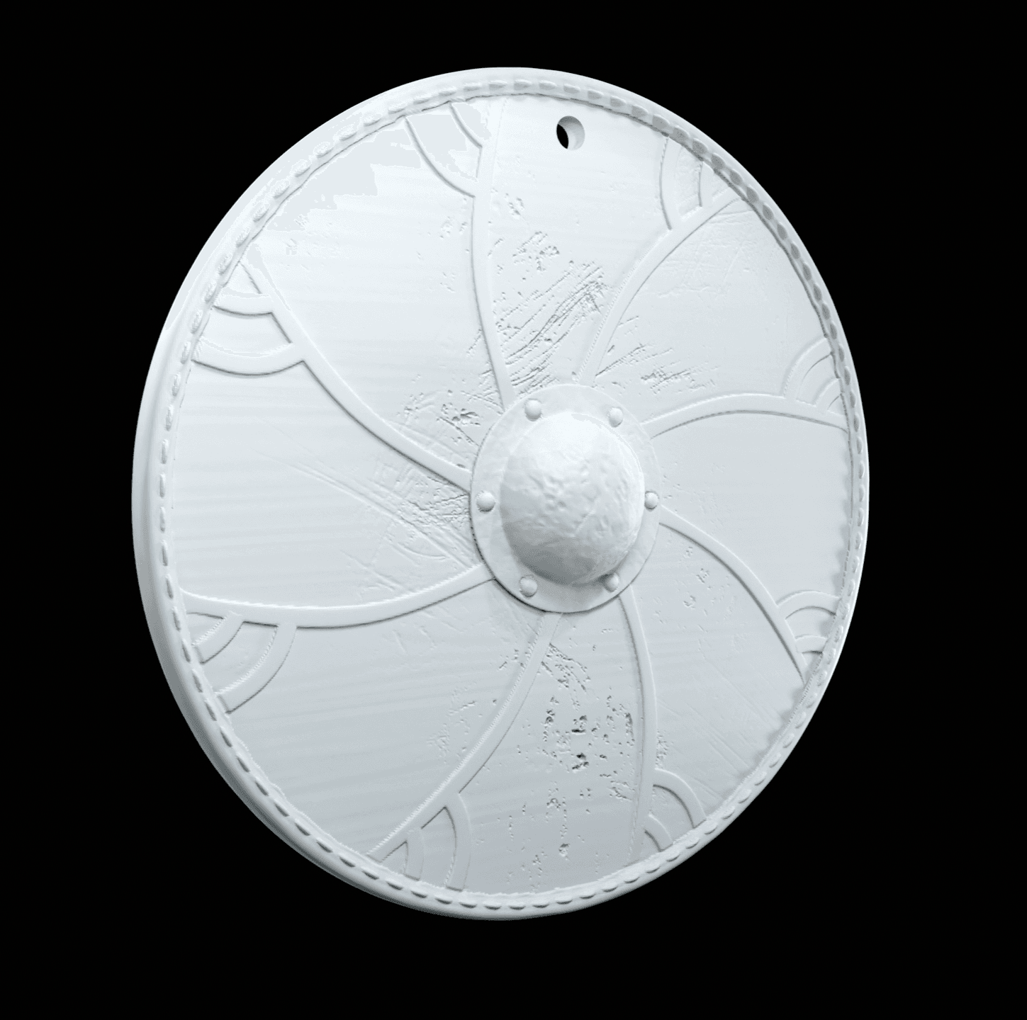 Viking shield keychain 3d model