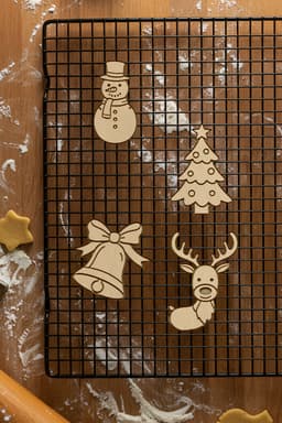 Christmas Set Cookie Cutter, Biscuit Cutter 3d model