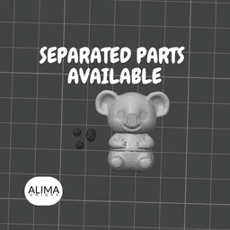 Little Koala with Eucalyptus Box / Articulated Fidget Toy / Support Free 3d model