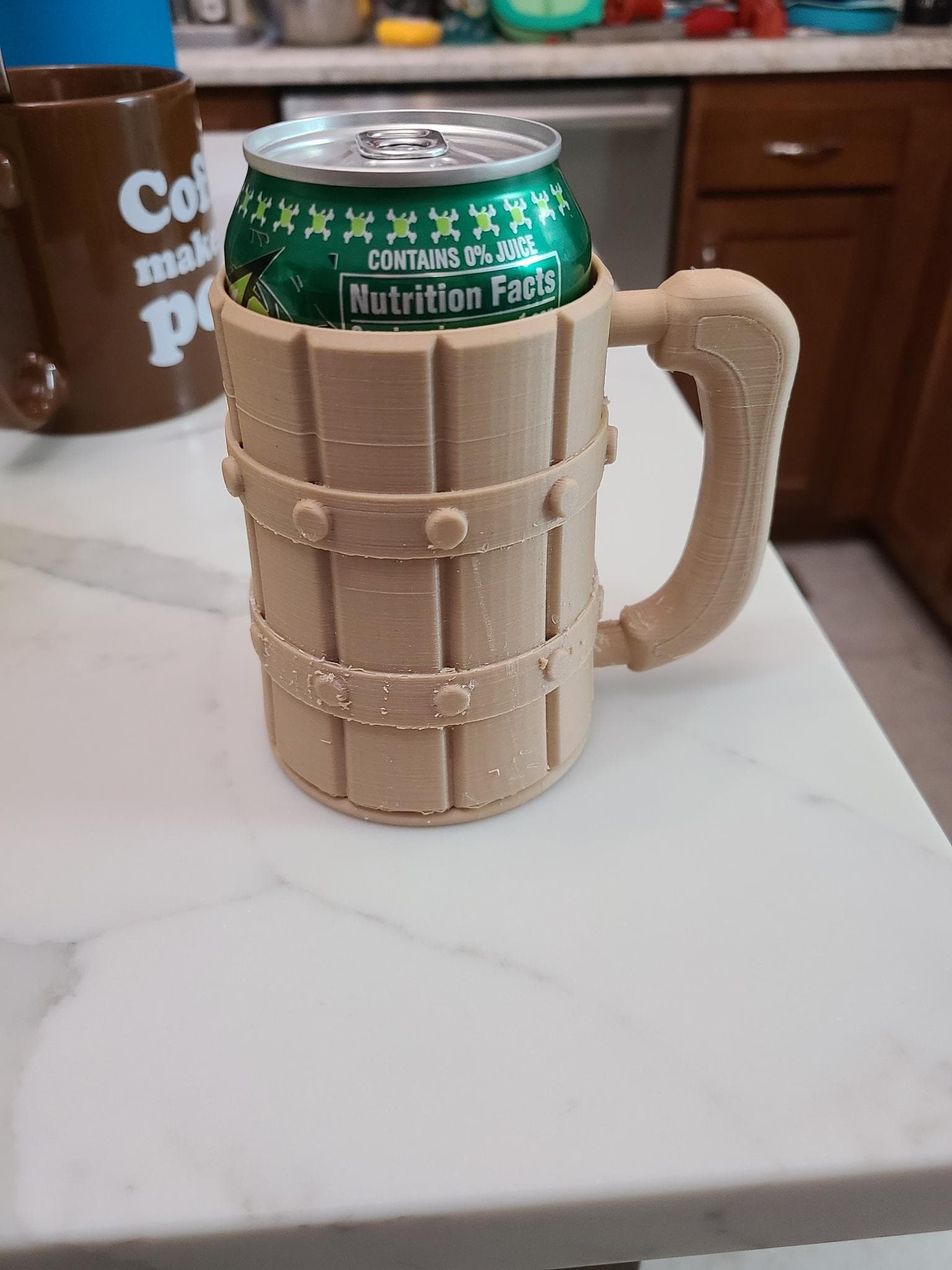 Printed in Sunlu Wood PLA, still have some sanding to do but turned out well. Thanks.