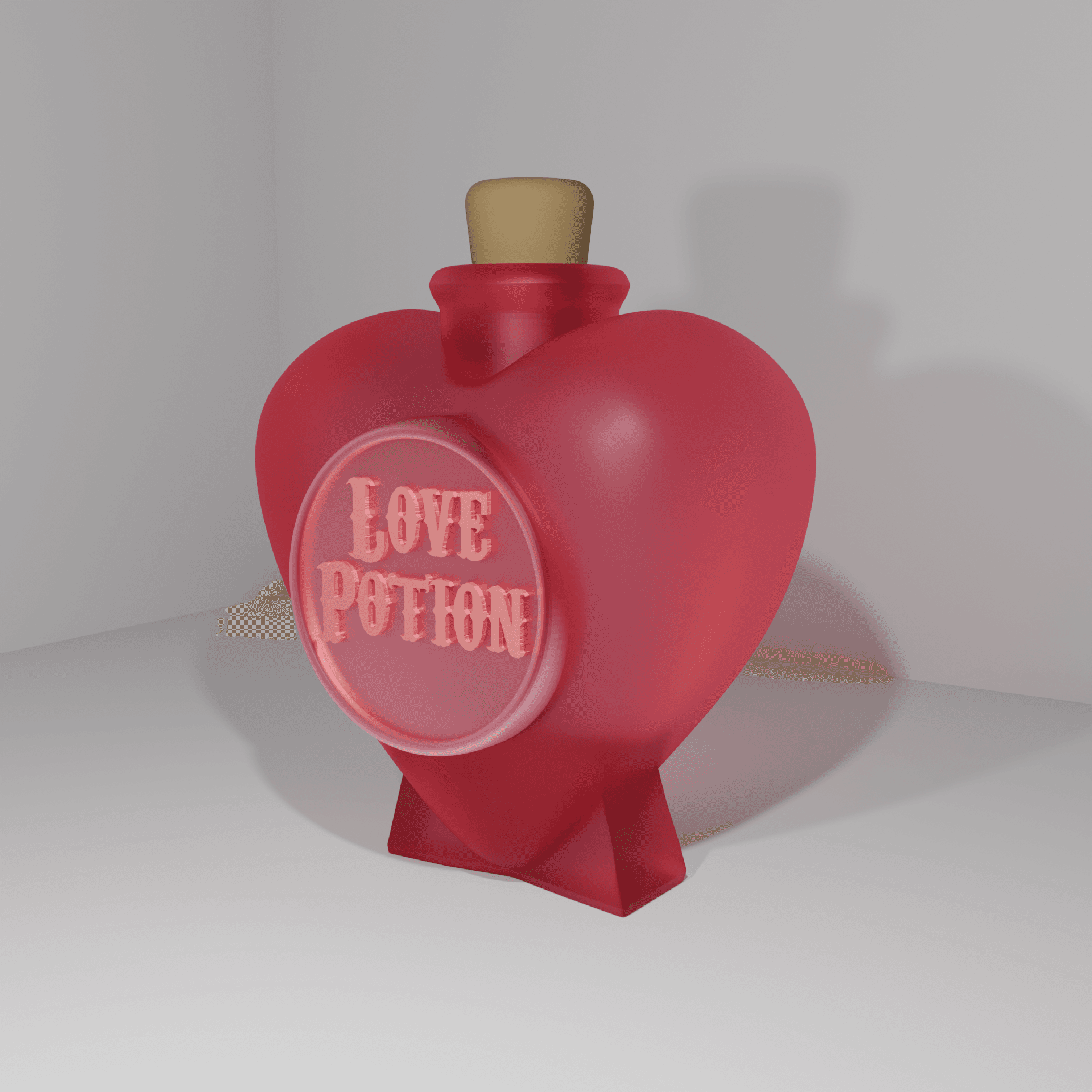 Love Potion Display Bottle #Valentines 3d model