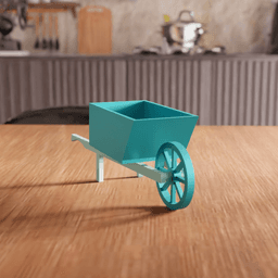Decorative Wheelbarrow Planter 3d model