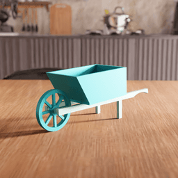 Decorative Wheelbarrow Planter 3d model
