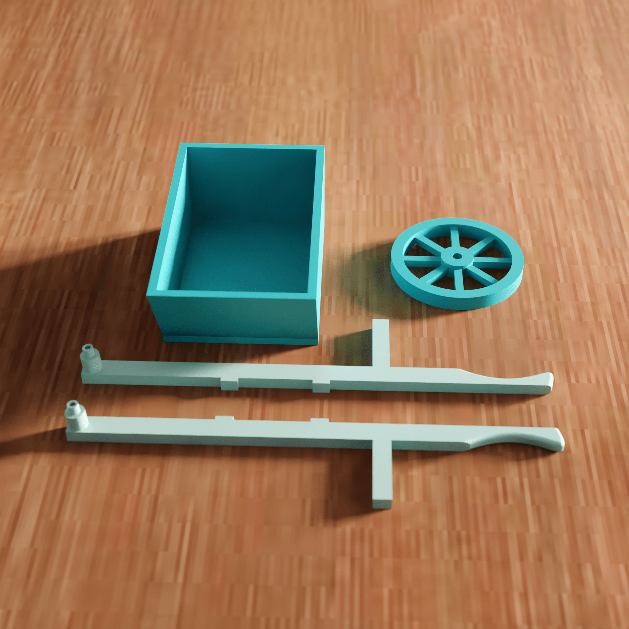 Decorative Wheelbarrow Planter 3d model